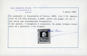1929 - 1,75 lire bruno Vittorio ... 