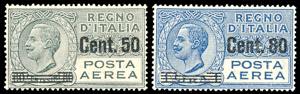 1927 - 50 cent. su 60 cent., 80 cent. su 1 ... 