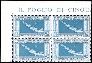 1930 - 7,70 lire Crociera Balbo (25), ottima ... 