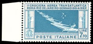 1930 - 7,70 lire Crociera Balbo (25), ottima ... 