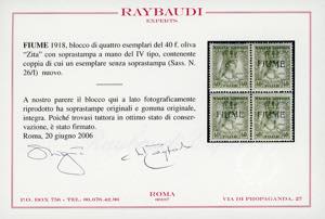 1918 - 40 f. Zita, soprastampa a ... 