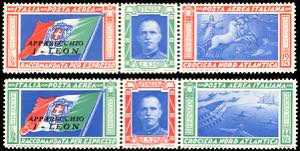 1933 - Trittici I-LEON (51H/52H), gomma ... 