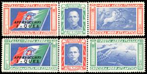 1933 - Trittici I-QUES (51O/52O), gomma ... 