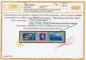 1933 - 5,25 + 44,75 lire Trittico ... 