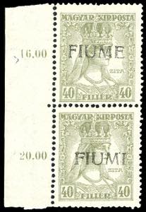 1918 - 40 f. Zita, soprastampa a mano del IV ... 