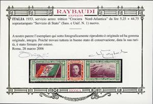 1933 - 5,25 + 44,75 lire trittico ... 