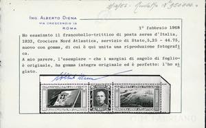 1933 - 5,25 + 44,75 lire trittico ... 
