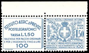1936 - 1,50 lire Assicurazioni ... 