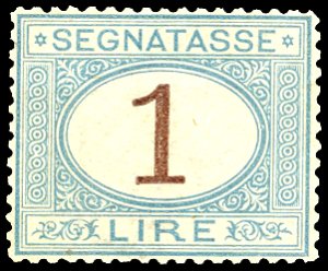 1870 - 1 lira azzurro chiaro e bruno (11), ... 