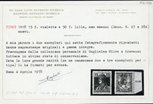 1918 - 15 f. lilla Carlo I, ... 