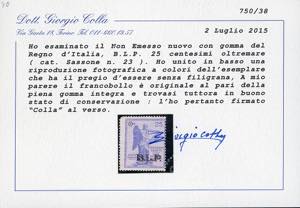 1922 - Vittoria, soprastampati ... 