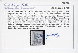 1922 - Vittoria, soprastampati ... 