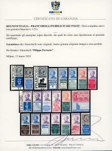 1924/25 - Pubblicitari, serie ... 