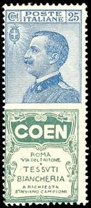 1924 - 25 cent. Coen (5), gomma originale ... 