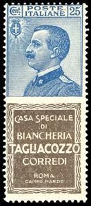 1924 - 25 cent. Tagliacozzo (8), gomma ... 
