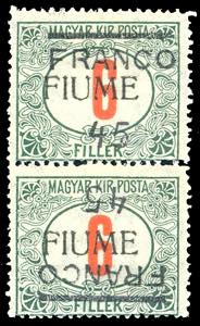 1919 - 45 f. su 6 f., coppia verticale con ... 