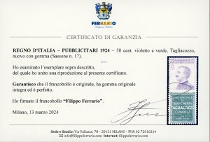 1924 - 50 cent. Tagliacozzo (17), ... 