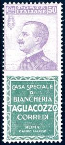 1924 - 50 cent. Tagliacozzo (17), gomma ... 