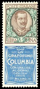 1924 - 1 lira Columbia (19), gomma originale ... 