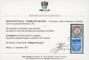 1924 - 1 lira Columbia (19), ... 