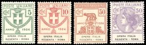 OPERA ITALIA REDENTA-ROMA 1924 - Serie ... 