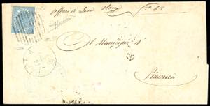 1880 - 1 cent. azzurro marca da bollo (5), ... 