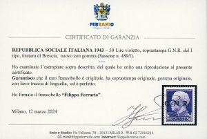 1943 - 50 lire violetto, ... 