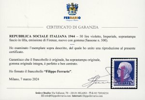 1944 - 50 lire violetto, ... 
