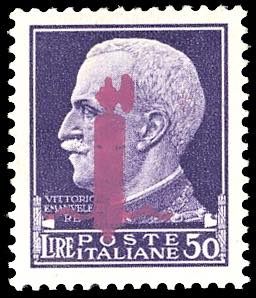 1944 - 50 lire violetto, soprastampato ... 