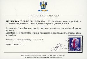 1944 - 50 lire soprastampato ... 