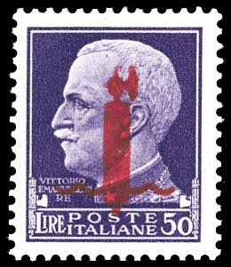 1944 - 50 lire soprastampato fascio in ... 