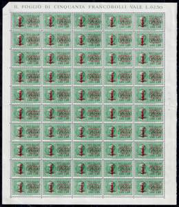 1944 - 1,25 lire soprastampato fascio in ... 