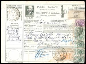 1944 - 2,50 lire bollettino pacchi ... 