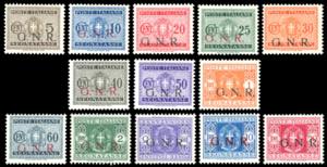 1943/1944 - Soprastampati G.N.R., la serie ... 