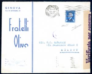 1944 - 50 cent. marca da bollo soprastampata ... 