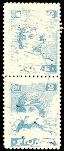 1919 - 2 cent. Allegorie e Vedute, carta C, ... 