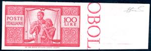 1946 - 100 lire carminio vivo Democratica, ... 