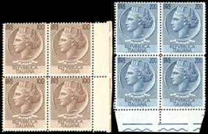 1954 - Turrita, filigrana ruota, serie ... 