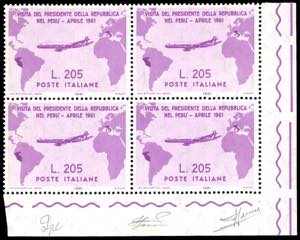 1961 - 205 lire Gronchi rosa (921), blocco ... 