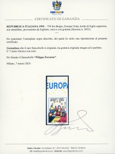 1993 - 750 lire Belgio, Europa ... 