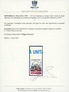 1993 - 750 lire Danimarca, Europa ... 