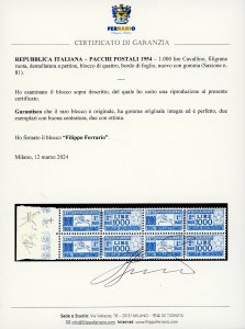 1954 - 1.000 lire Cavallino, ... 