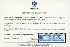 1954 - 1.000 lire Cavallino, ... 