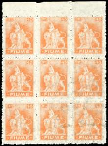 1919 - 45 cent. Allegorie e Vedute, carta B, ... 