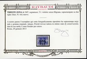 SEGNATASSE 1947 - 5 lire ... 