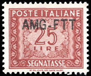 SEGNATASSE 1954 - 25 lire, nuovo tipo di ... 