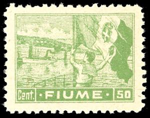 1919 - 50 cent. Allegorie e Vedute, carta C, ... 