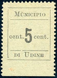 UDINE 1918 - 5 cent. accento sulla U di ... 
