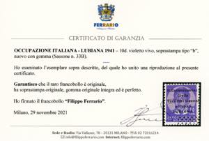 LUBIANA 1941 - 10 d. soprastampa ... 