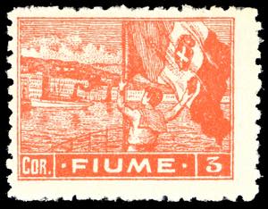 1919 - 3 cor. Allegorie e Vedute, carta C, ... 